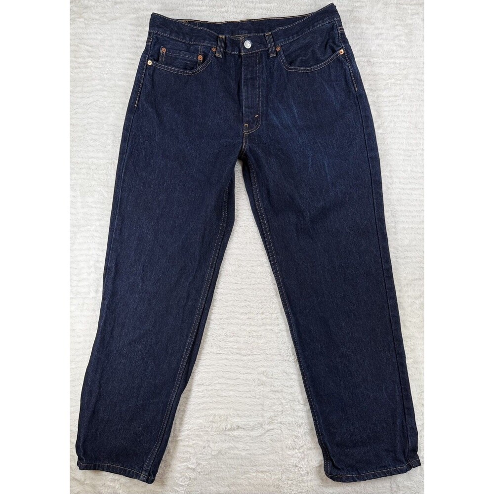 Levis 550 Relaxed Fit Jeans Mens 34x30 Dark Wash Blue Denim Tapered Leg